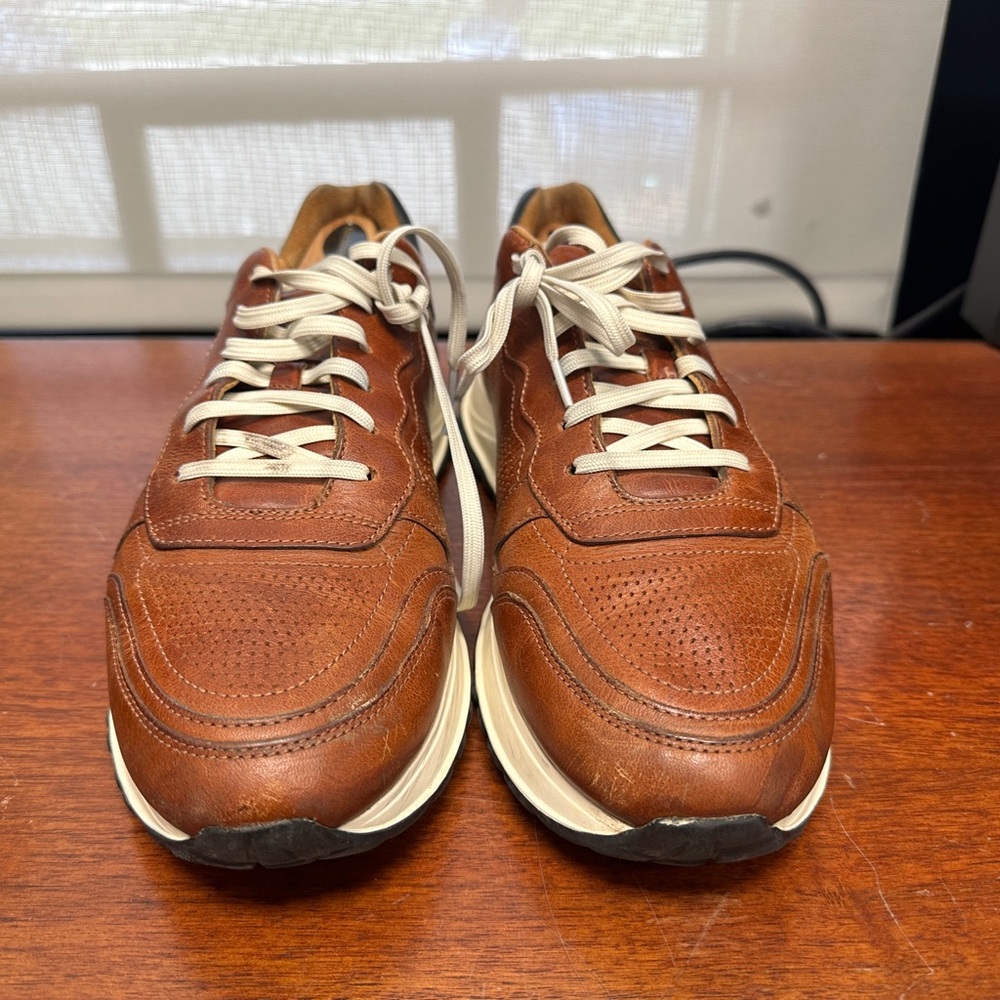 Men's Brown Leather Sneakers